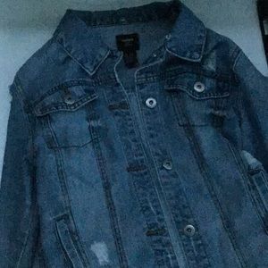 Ripped jean jacket